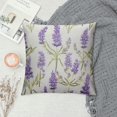 thumbnail image 2 of ONETECH  Watercolor Lavender Flower Throw Pillow Covers Decorative Pillowcases Soft Cushion Covers for Sofa Couch Bed Home Decor, 2 of 5