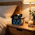 thumbnail image 7 of Specollect 1 Pcs LED Alarm Clock, House Shaped Digital Clock with Night Light, Multi-Color Display, Dual Alarm with Snooze, for Bedroom Desk Decor 0, 7 of 7