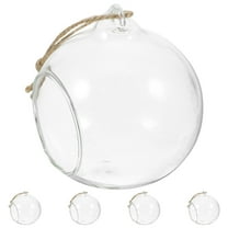 5pcs Hanging Glass Bauble LED Tea Light Holder DIY Sphere Ball Terrarium