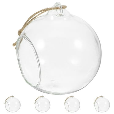 5pcs Hanging Glass Bauble LED Tea Light Holder DIY Sphere Ball Terrarium