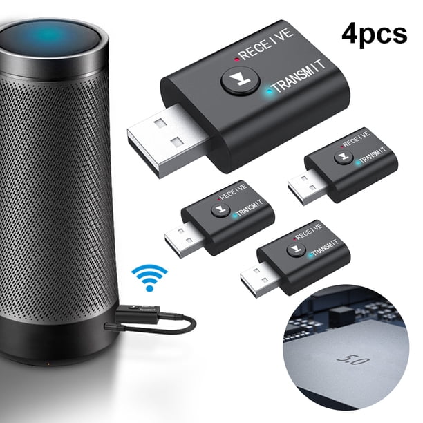 Adaptador USB 2 en 1 Compatible Con Dientes Transmisor Inalámbrico para Ordenador Portátil Azul
