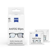 ZEISS Eye Glass Anti-Fog Wipes, Pre-Moistened Lens Cleaner Wipes, 40 Count