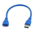 thumbnail image 1 of Unique Bargains 1Ft SuperSpeed USB 3.0 Type A Male to Micro B Male Data Extension Cable Blue, 1 of 3
