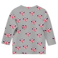 thumbnail image 5 of Unisex Kids 3/4 Sleeve Blouses for Girls Dressy Casual Loose Fit T-Shirts Flower Pattern Fall Trendy Shirts Crew Neck Spring Tops Lightweight Basic Tees 110, 5 of 5