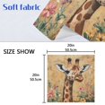 thumbnail image 5 of Napkin Satin Napkin 20*20Inchx6 Kitchen Towel Dinner Plate Towel Decorative Towel Napkin Tea Towel Suitable For Kitchen Table Pretty Flowers and Giraffes, 5 of 8
