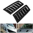 thumbnail image 4 of Hood Vent Trim, ABS Plastic Bonnet Air Outlet  For Replacement For  RS MK2 Style Universal For Automobile Modification Glossy Black,Carbon Fiber Style, 4 of 8