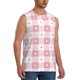 thumbnail image 2 of Fotbe Plaid Heart Men's Camiseta sin Mangas Estampada para Hombres, Playera Casual para Gimnasio, Entrenamiento, Playa-3X-Large, 2 of 7