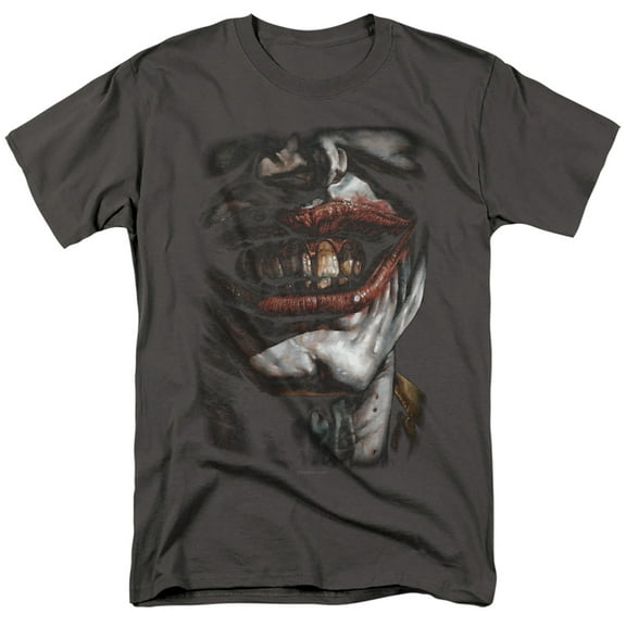 Batman Smile Of Evil Unisex Adult T Shirt, Charcoal, 5X-Large