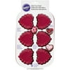 Wilton Valentine's Day Ruffled Heart Silicone Mold, 6 cavity