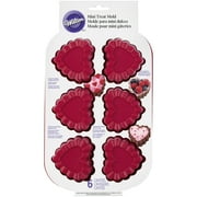 Wilton Valentine's Day Ruffled Heart Silicone Mold, 6 cavity