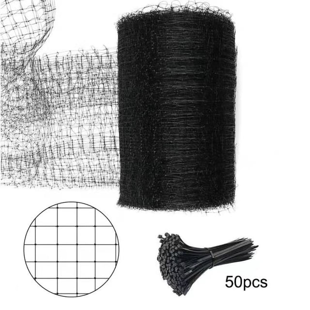 Red antiaves, red antipájaros de 4,2 m x 4,2 m, red de protección contra aves, red para árboles frutales, red para pájaros negros que protege los árboles frutales y las verduras de los daños ACTIVE Biensenido a ACTIVE