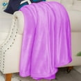 thumbnail image 5 of Deago Super Soft Light Weight Coral Fleece Warm Throw Blanket for Couch/Sofa/Bed/Chair (Purple, 39 x 55"), 5 of 7