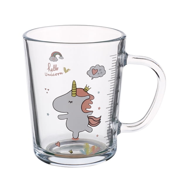 Taza de café, taza de té de la leche, bonita taza de viaje de agua potable con dibujos animados de animales resistentes al calor para mujeres, niños y niñas (unicornio de dibujos animados) Sincero Hogar