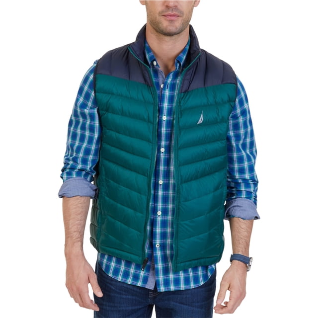 Chaleco acolchado reversible Nautica para hombre azul grande