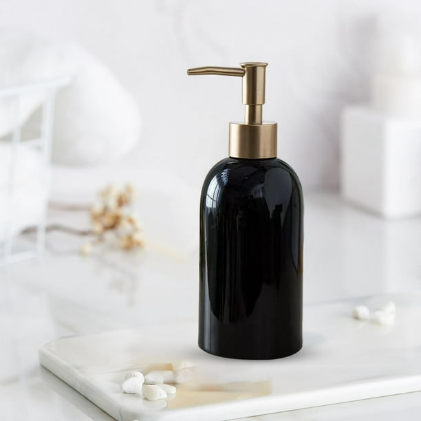 Botella de bomba de líquido de mano Premium, dispensador de jabón de dormitorio de repuesto de 14,2 para jabón de manos, enjuague bucal, champú, Negro perfecl Botella dispensadora de loción