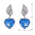 thumbnail image 1 of Aretes Alas Corazón Cristal Degradado Oro Laminado 14k blanco Unitalla, 1 of 2