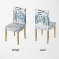 thumbnail image 5 of 4PCS Christmas Dining Chair Covers,Blue Snowman Stretch Removable Washable Slipcover Chair Protector for Dining Room Home Decor, 5 of 6