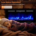 thumbnail image 5 of VINGLI 36'' Electric Fireplace, 3-in-1 Ultra-Thin Wall Mounted, Freestanding & Recessed Fireplace with Remote & APP Control, 1500W Wall Heater w/ 12 Flame Color, 5 Brightness, Timer, Log Set & Crystal, 5 of 8