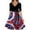 Navy, variant on 250TH Anniversary Dress, Red White and Blue Women Dresses, Unique Design Dress for Women, Red White and Blue Women's Dress, Casual Soft Women Dresses for Indoor Outdoor Size: 2XL