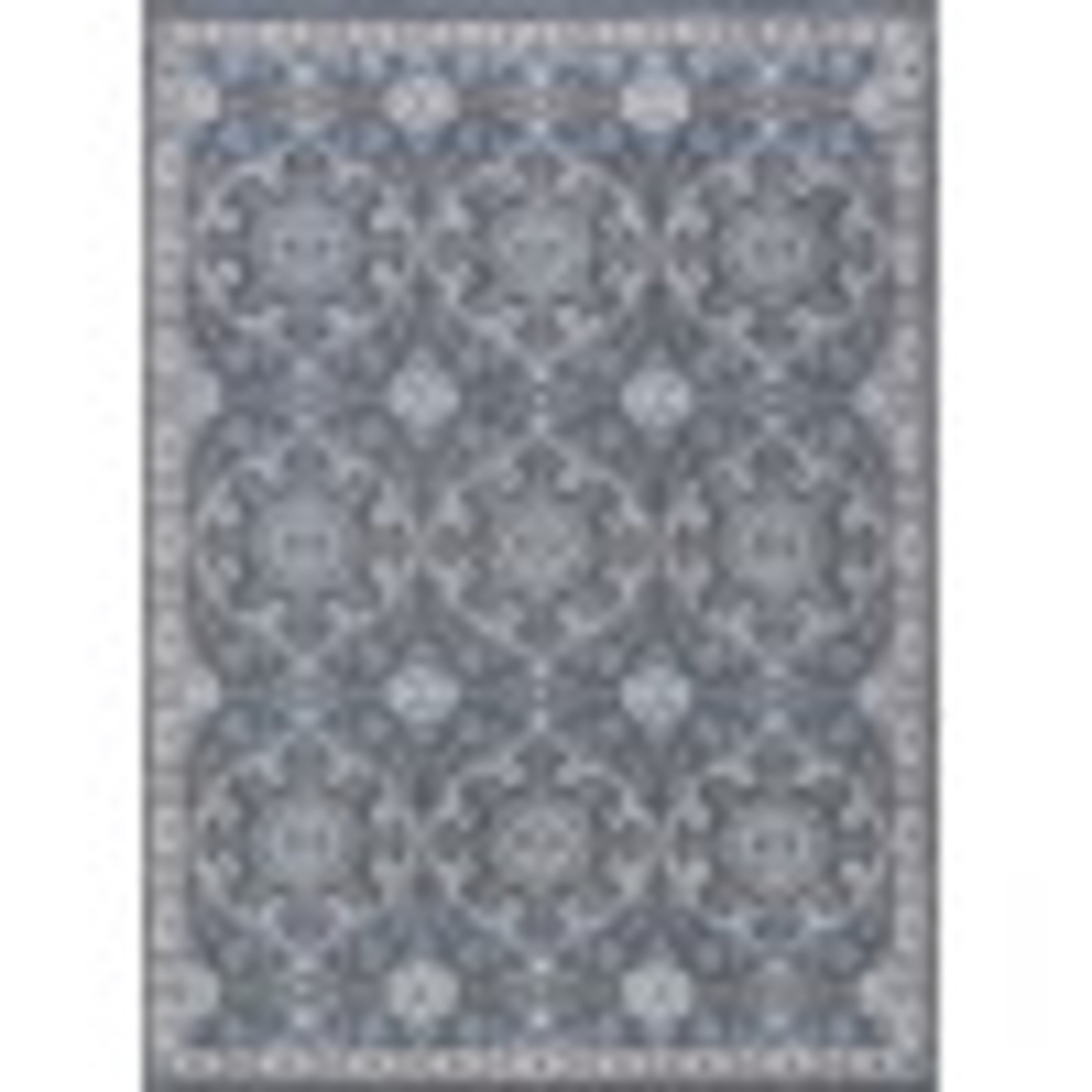 Hampton Traditional 8' x 10' Gray and Beige Polypropylene Indoor Area Rug