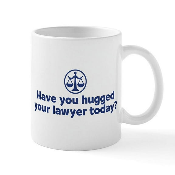 CafePress - Hugged Your Lawyer Mug - 11 oz Ceramic Mug - Novelty Coffee Tea Cup
