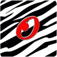thumbnail image 1 of Carolines Treasures CJ1024-OFC Monogram - Zebra Red Foam Coasters- Initial Letter O - Set 4- 3.5 x 3.5 In., 1 of 1