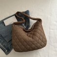 thumbnail image 1 of Bolso de algodón para mujer, otoño e invierno 2025, nuevo estilo, tendencia, línea de bordado de diamantes, bolso de mano de gran capacidad, bolso de hombro informal, bolso de axila, 1 of 5