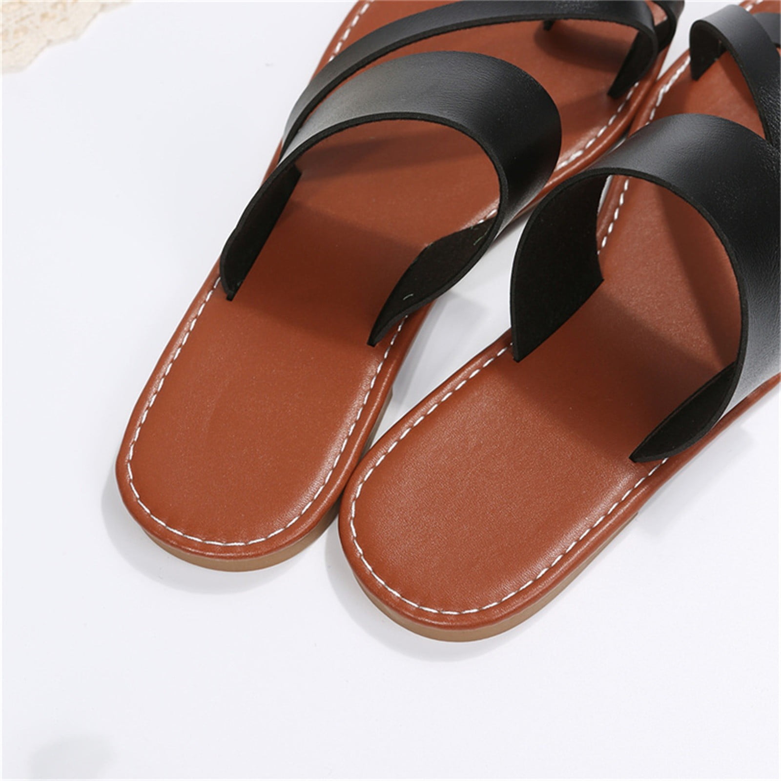  Cathalem deal of the day Sandals For Women Casual Dressy Summer  Flat Sandals Comfortable Open Toe Trendy Flip Flops Sandals With Zipper :  Sports & Outdoors