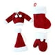 thumbnail image 3 of Medias navideñas colgantes, diseño de escena de medias, accesorios, gorro de Papá Noel, decoración para de Navidad, adorno navideño para suminis, 3 of 9