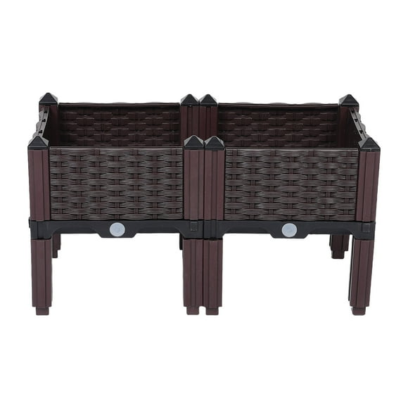 Jardinera Elevada Con Patas, Jardineras Elevadas de Plástico Para Plantas de Exterior, Kits de Caja Para Jardín, Patio, Terraza, Balcón Con Orificios de Drenaje Para Plantar Flores, Verduras
