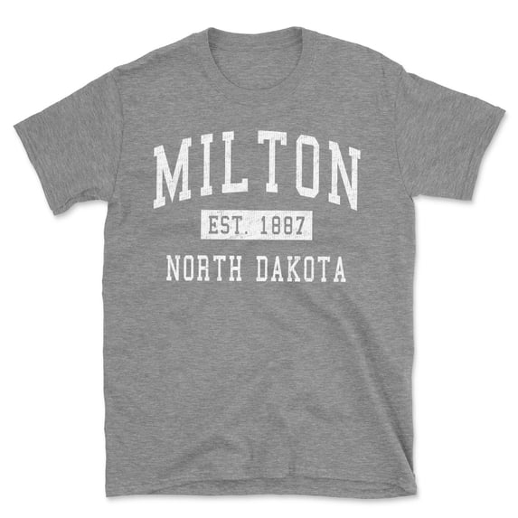 Milton North Dakota Classic Established Men's Cotton T-Shirt