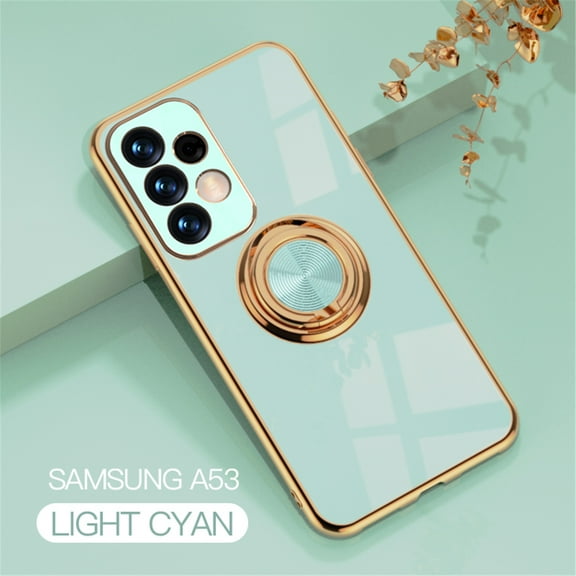 Cover for Samsung Galaxy A53 5G (2022) Case with Ring,Support Car Mount Magnetic Plating Kickstand 360 Degree Rotation Holder Protector Women Girls Cover for A53 5G, Mint