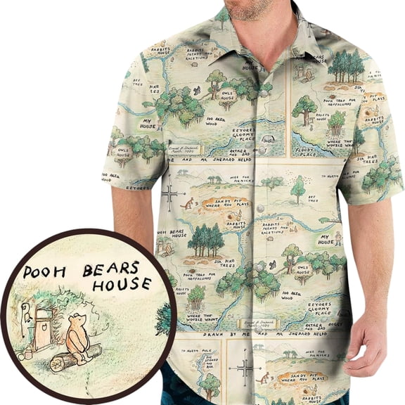Pooh Hawaiian Shirt Tropical Summer Beach Shirt Disney