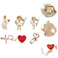 thumbnail image 2 of 6pcs Creative Alloy Nurse Brooches All-match Heart Shaped Brooches Lapel Pin, 2 of 3