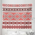 thumbnail image 1 of Art Tapestry, Traditional Ukrainian Borders Frames Ornaments Old Fashioned Cultural Motifs, Fabric Wall Hanging Decor for Bedroom Living Room Dorm, 5 Sizes, Vermilion Black White, by Ambesonne, 1 of 1