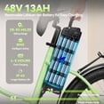 thumbnail image 3 of ZNH 24 inch Step Thru Electric Bike for Adults Women, 750W Motor City Ebike, 48V 13Ah Removable Lithium‑ion Battery, Electric Commuter Bike w 7‑Speed, UL2849 Certified,Class 2,White, 3 of 11