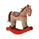 thumbnail image 4 of Pony balancín navideño de peluche, versátil y ligero, con base de madera para niños. Marrón, 4 of 9