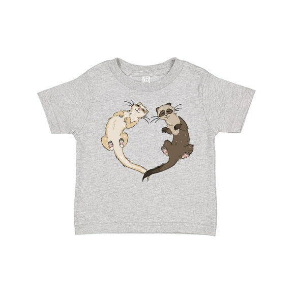 Inktastic Cute Ferret Heart Boys or Girls Toddler T-Shirt
