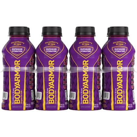BODYARMOR Strawberry Grape Electrolyte Sports Drink, 12 fl oz, 8 Pack Bottles