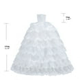 thumbnail image 2 of E-TING White Gorgeous Long Wedding Dress Princess Gown Clothes with Veil for Girl Dolls, 2 of 5