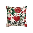 thumbnail image 2 of Yusimy 45 x 45 Inch Valentine's Day Themed Pillowcase with Heart and Flower Print for Sofa Decor for Holiday Decor, 2 of 6