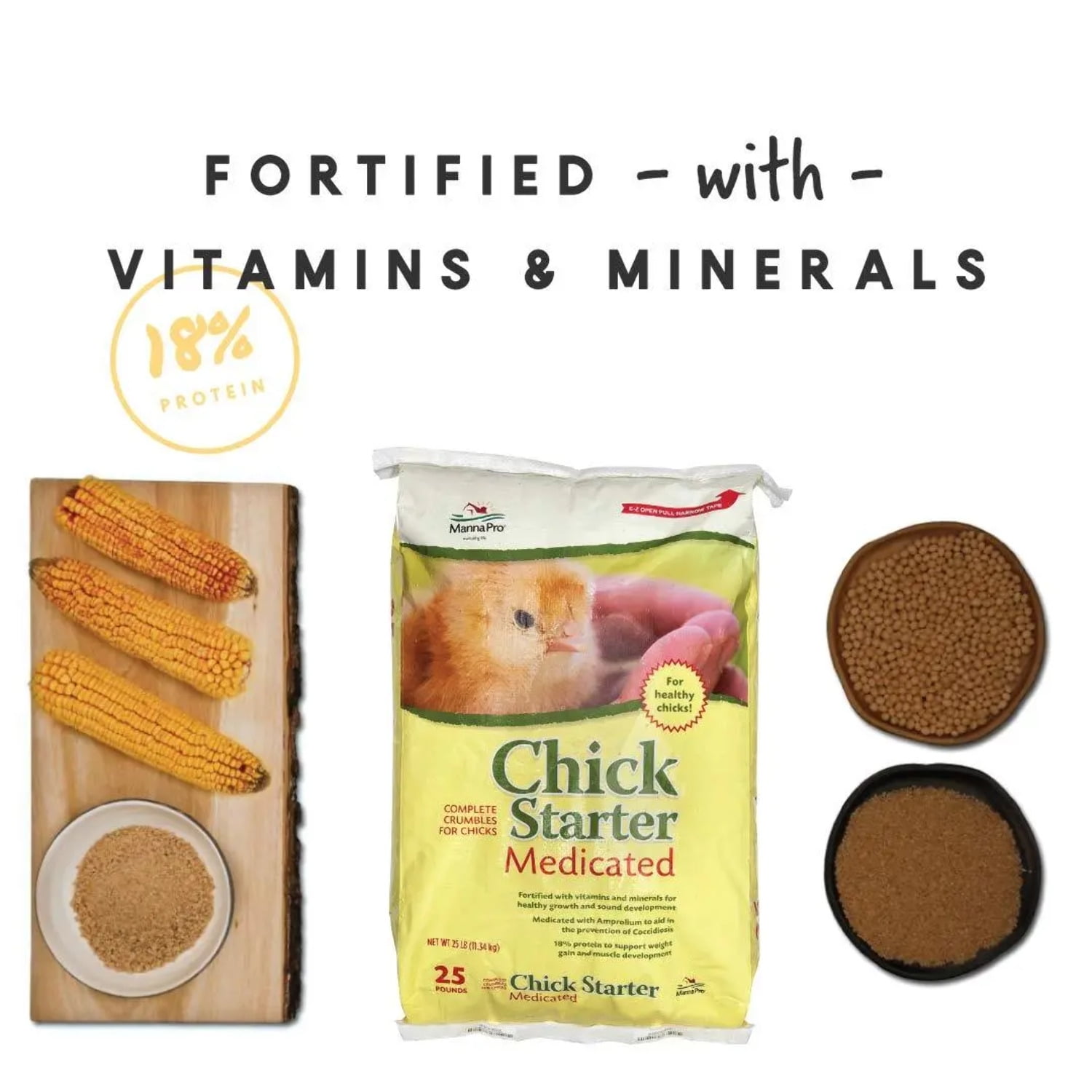 Manna Pro Chick Starter Grower Medicated Crumbles 5 lbs.