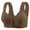Coffee, variant on Timegard Bras for Women Button Front Closure Bras Back Smoothing Full Support Wireless Comfy Daily Sleep Bras(42,Red)