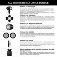 thumbnail image 2 of Profoto A2 Monolight Camera Flash Head with Profoto Clic Barndoor, Profoto Clic Magnum Reflector, Profoto Clic Grid Kit, Profoto Clic Dome and Waith Multiple Compartments Backpack (Bundle Set), 2 of 7