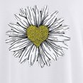 thumbnail image 5 of Hauts d'Été pour Femmes 2023 T-shirt à Manches Courtes Imprimé Petite Marguerite Col Rond Ample Blouse Pull, 5 of 5