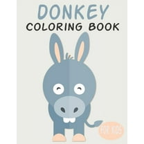 Donkey Coloring Book For Kids : Cute Animal Coloring book Great Gift for Boys & Girls, Ages 4-8 (Paperback)