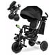 thumbnail image 1 of KRIDDO Cochecito triciclo plegable 8 en 1 para niños de 18 meses a 5 años, cinturón de seguridad de 5 puntos, pedal de freno de 1 paso, toldo extendido, reposapiés triple, ventana retrovisora ​​de seg, 1 of 5