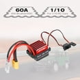 thumbnail image 2 of RC 60A ESC Control Remoto Car ESC Cepilado Controlador de Velocidad Eléctrica 6V/2A Bec Reemplazo para 1/10 -4 -6 D90 HSP Redcat RC 4WD Tamiya Axial SCX10 HPI DIY DIY, 2 of 7