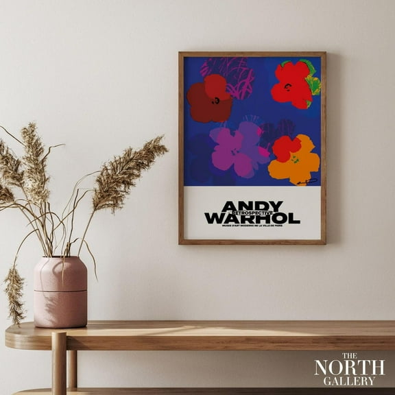 Andy Warhol Flowers Poster Print, Mid Century Modern Art Print, Trendy Wall Art Print UNFRAMED Poster, Wall Art for Decor, Present, 8x12