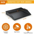 thumbnail image 2 of Universal Cast Iron Griddle 17" X 13", 2 of 6
